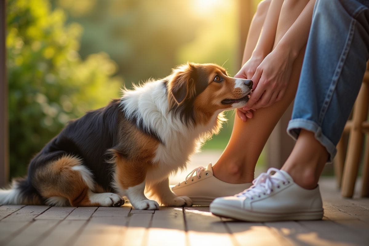 chien  pieds